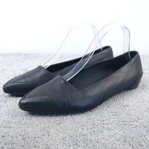 Tamar Shalem Vegan Flats Womens Size 40 EU Shoes Black Slip On Loafers